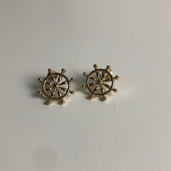 Jewelry - Gold Nautical Ship’s Wheel Earrings